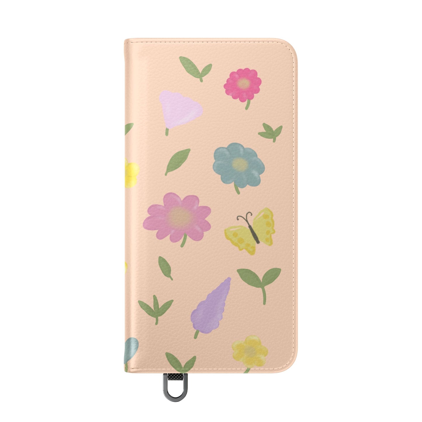 Floral Butterfly Flip Case - Vibrant Phone Wallet Cover for Nature Lovers