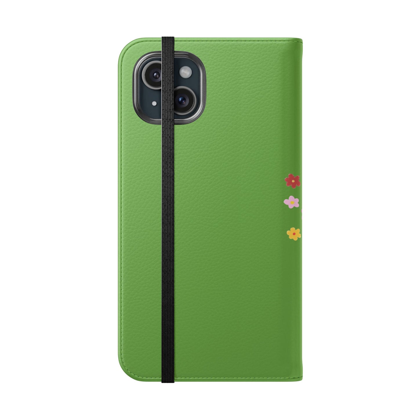 Lovely Day Flip Case for iPhone & Samsung - Cute Floral Bear Design (Green)
