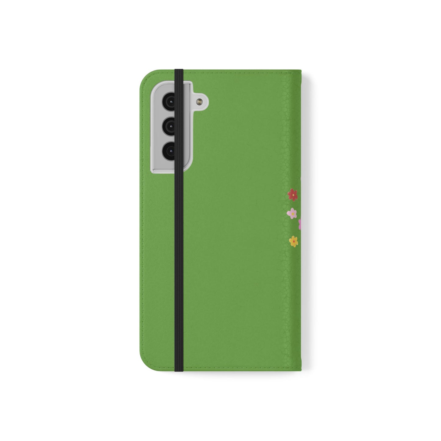 Lovely Day Flip Case for iPhone & Samsung - Cute Floral Bear Design (Green)