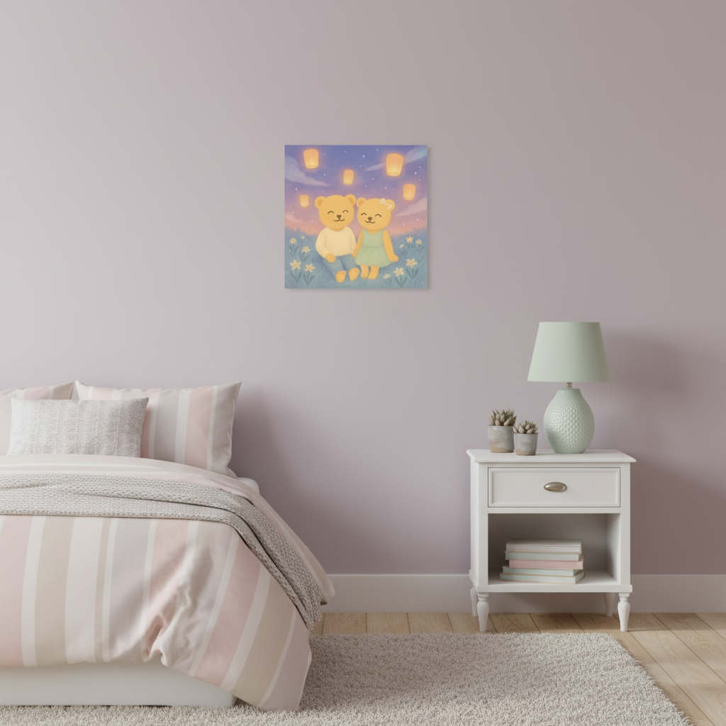 Whispers of a Dream Poster | Sky Lantern Meadow Wall Art