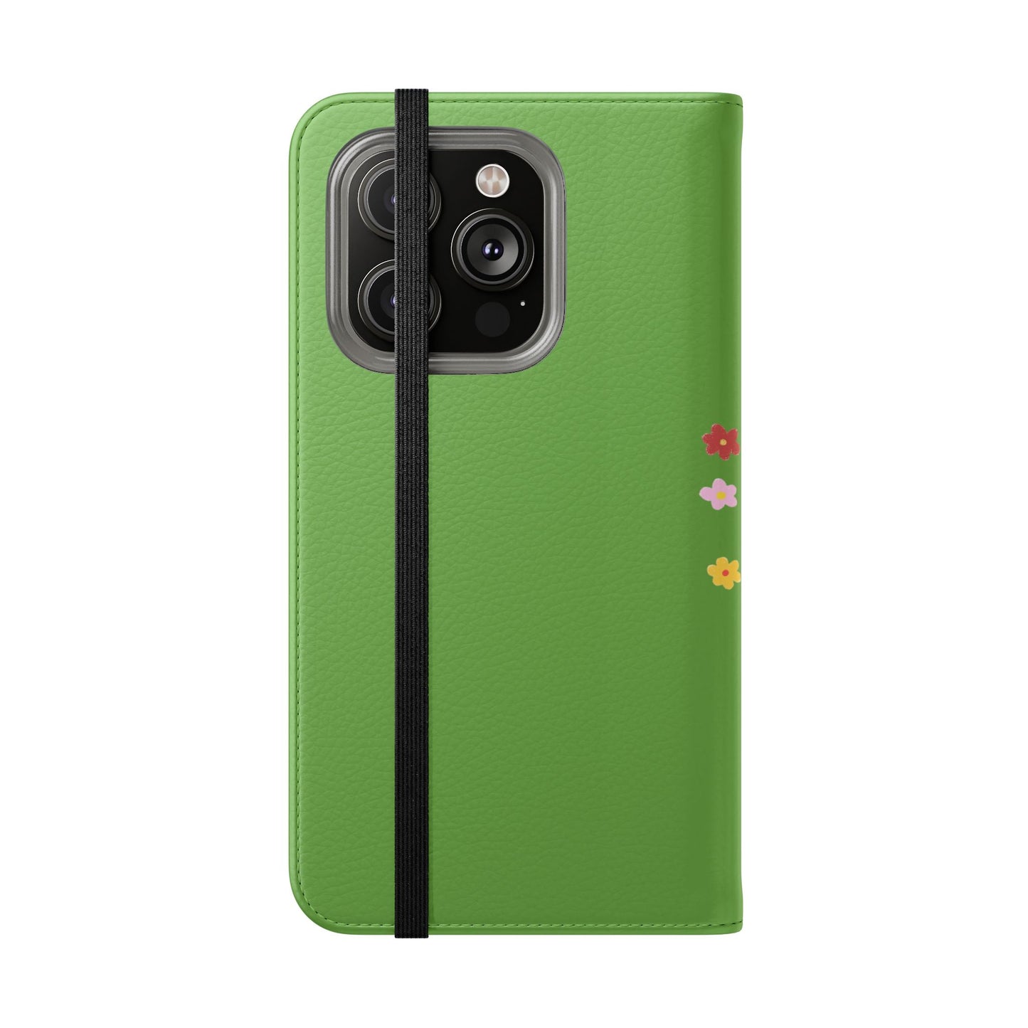 Lovely Day Flip Case for iPhone & Samsung - Cute Floral Bear Design (Green)