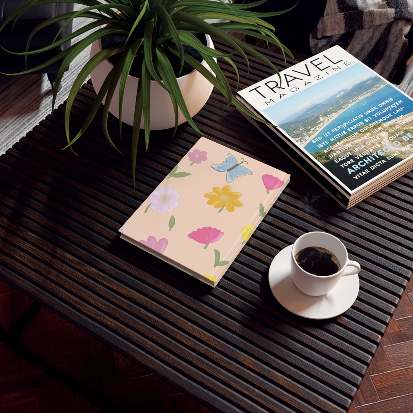 Colorful Floral Hard Backed Journal - Inspiring Creativity & Reflection