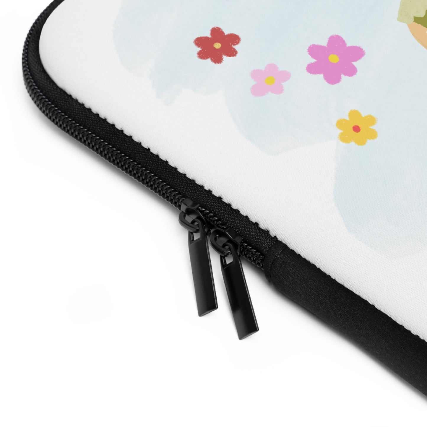 Cute Floral Bear Laptop Sleeve - "Have a Lovely Day"