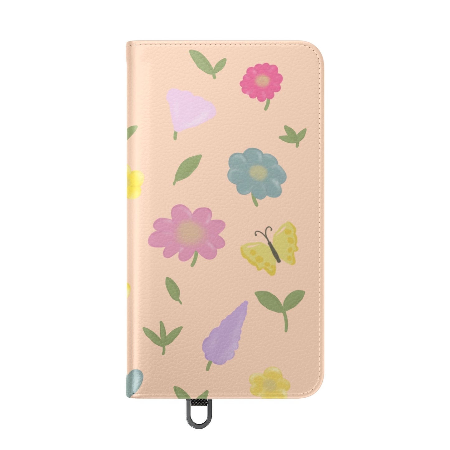 Floral Butterfly Flip Case - Vibrant Phone Wallet Cover for Nature Lovers