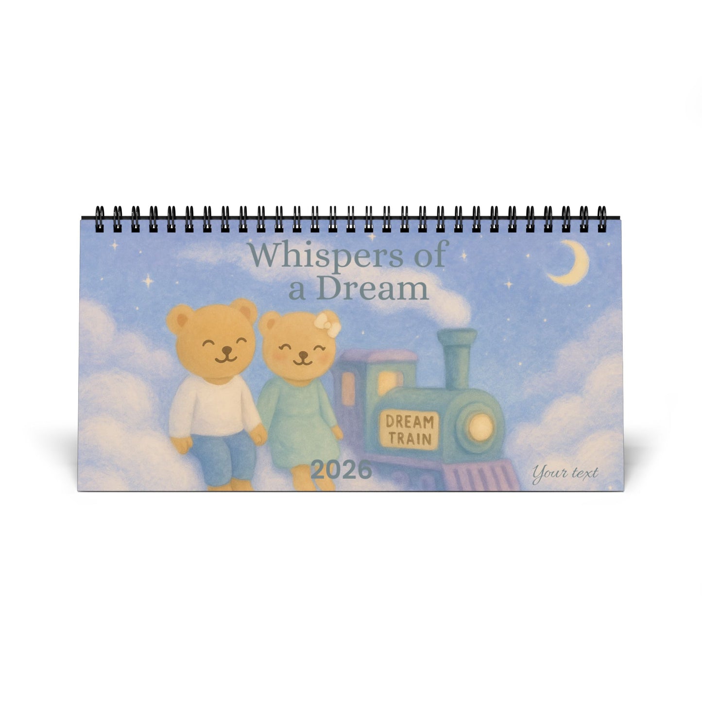 Whispers of a Dream 2026 Desk Calendar | Dream Train Cozy Planner Gift