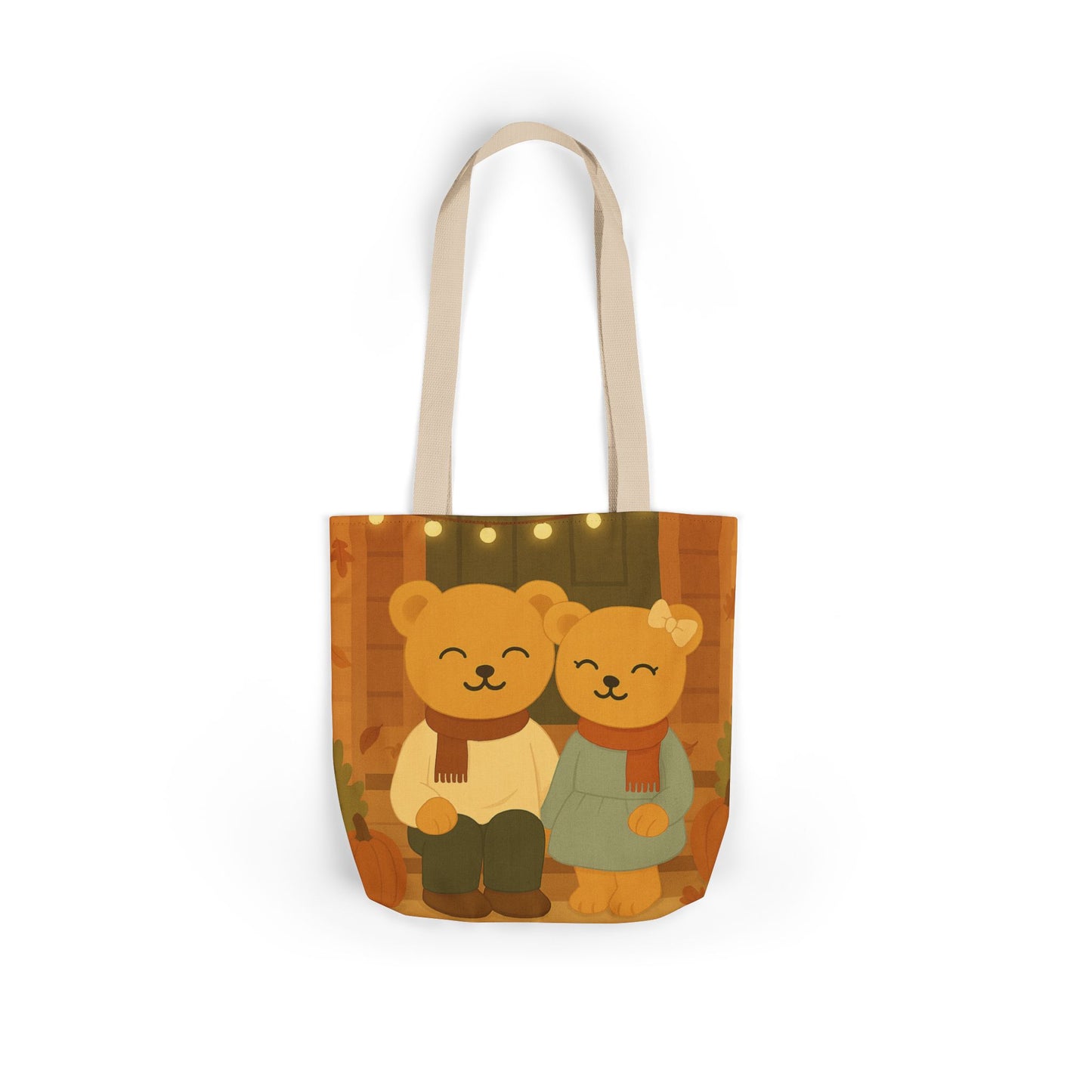 Cozy Bear Canvas Tote Bag – Eco-Friendly, Everyday & Gift Shopping Bag