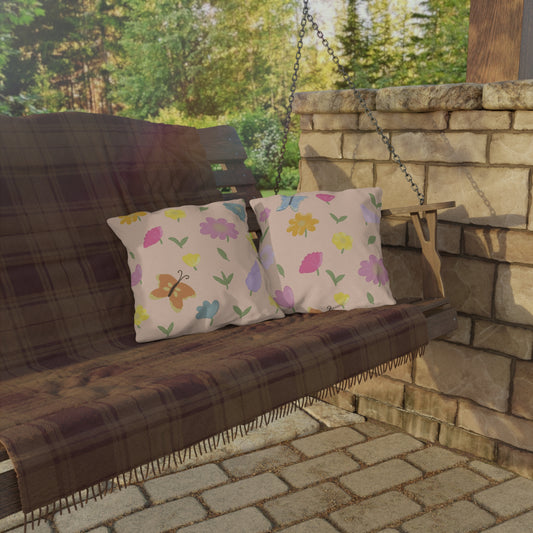 Colorful Floral Outdoor Pillows for Garden and Patio Decor