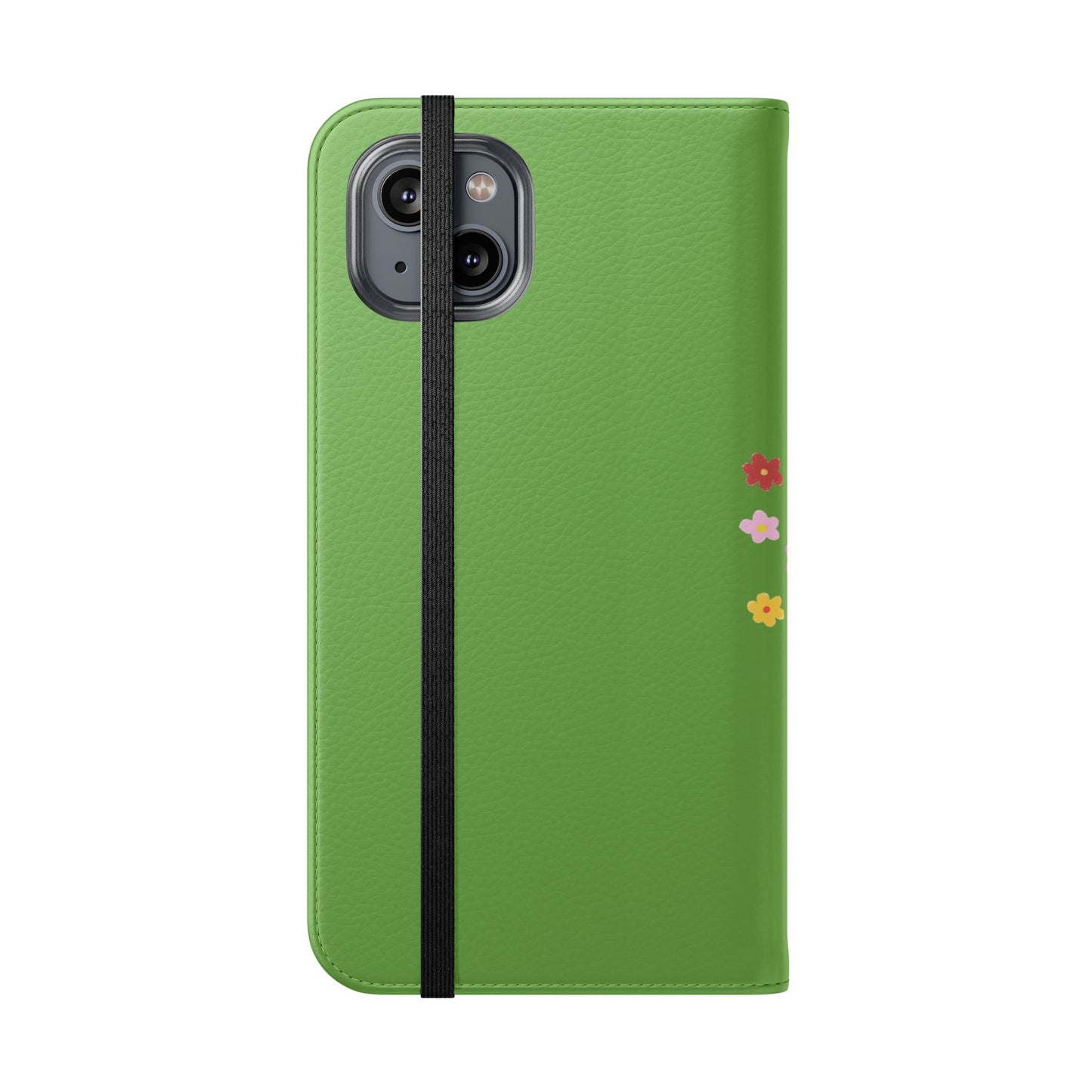 Lovely Day Flip Case for iPhone & Samsung - Cute Floral Bear Design (Green)