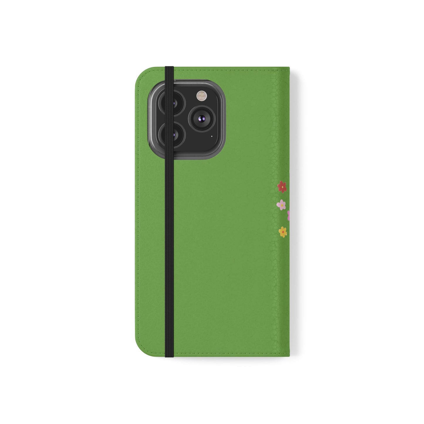 Lovely Day Flip Case for iPhone & Samsung - Cute Floral Bear Design (Green)