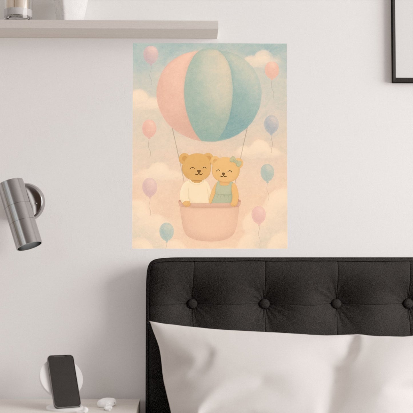 Whispers of a Dream Poster | Pastel Balloon Voyage Wall Art