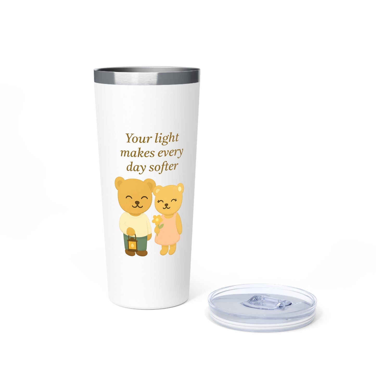 Cozy Bear Tumbler with Quote – Insulated Mug for Daily Inspiration