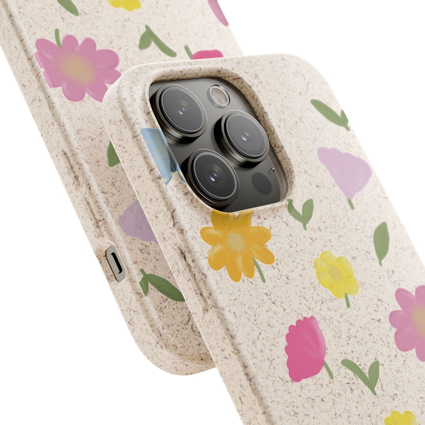 Eco-Friendly Floral iPhone Case - Biodegradable & Stylish