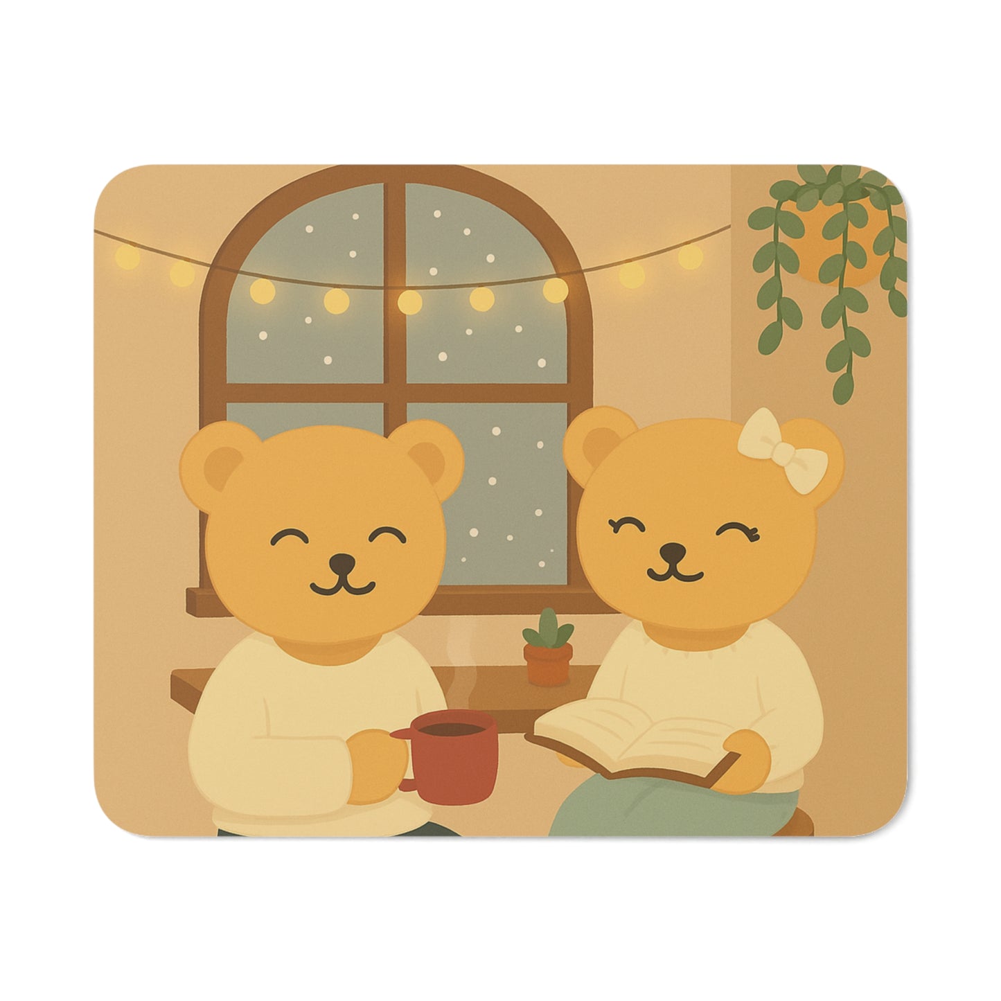 Cozy Bear Mouse Pad – Cute Desk Mat for Home Office & Work Setup