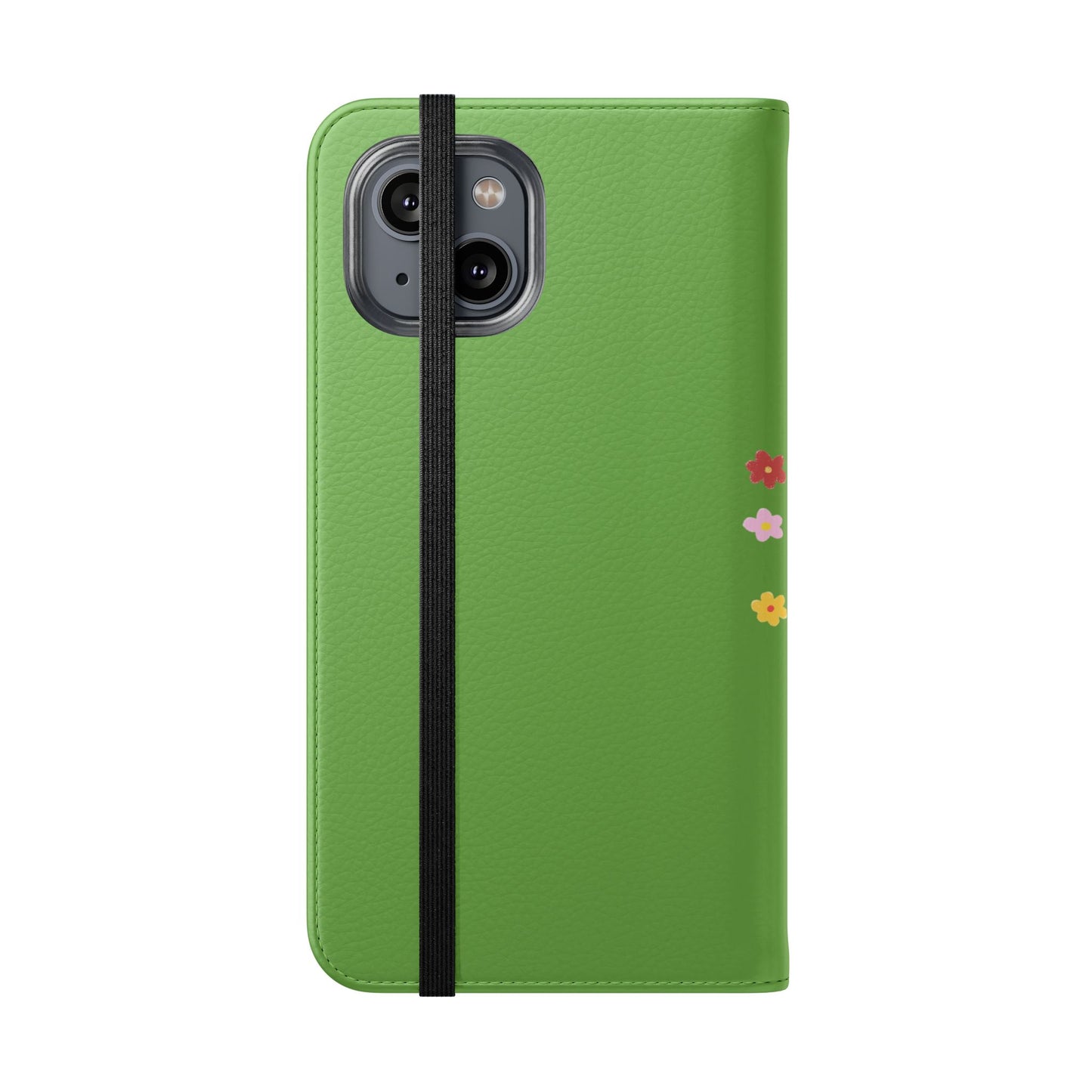 Lovely Day Flip Case for iPhone & Samsung - Cute Floral Bear Design (Green)