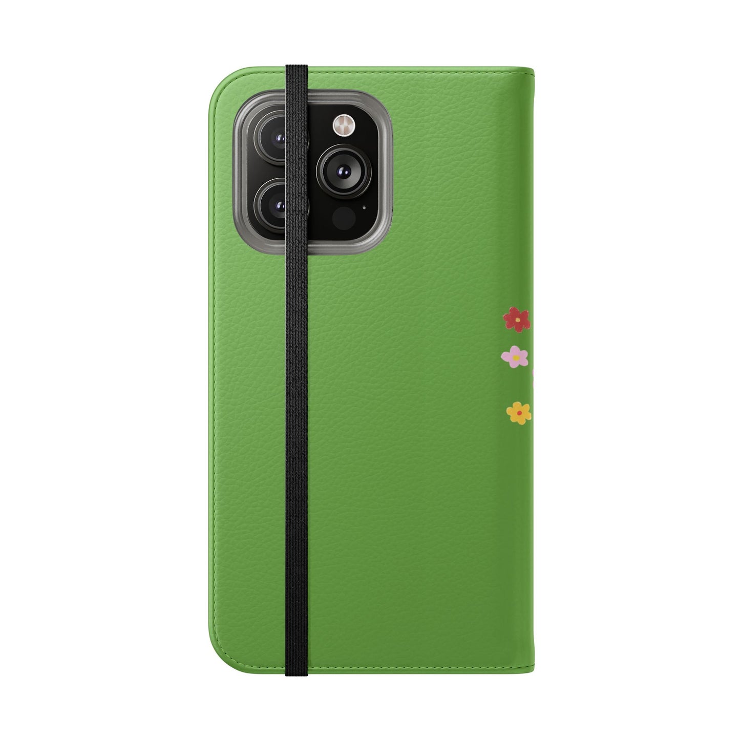 Lovely Day Flip Case for iPhone & Samsung - Cute Floral Bear Design (Green)