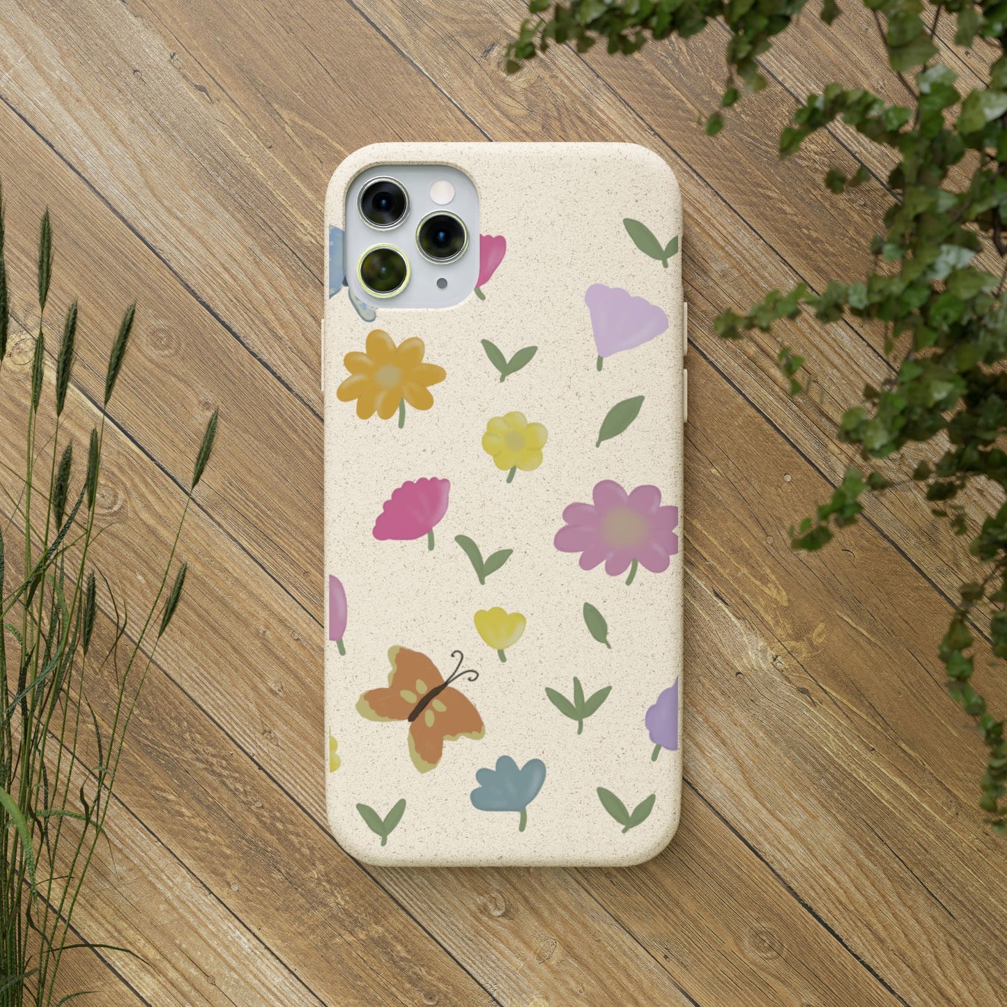 Eco-Friendly Floral iPhone Case - Biodegradable & Stylish