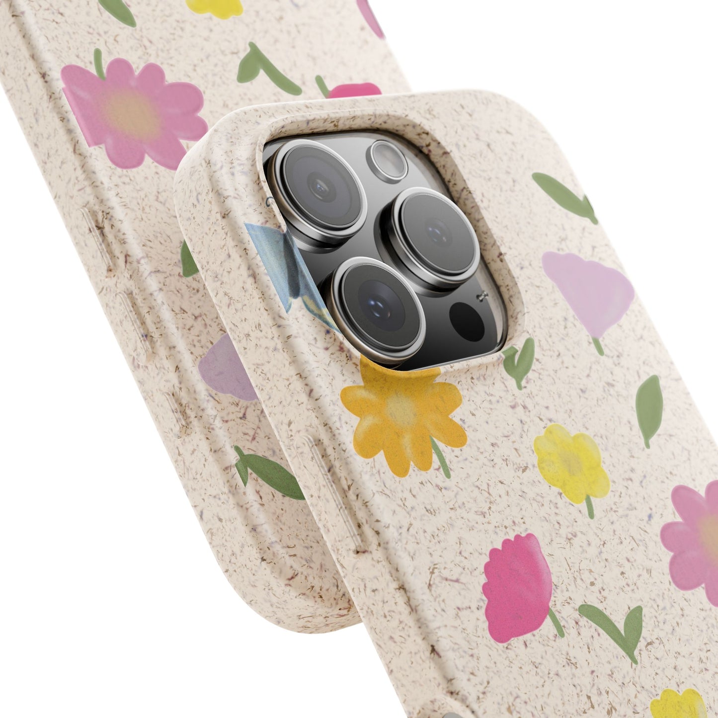 Eco-Friendly Floral iPhone Case - Biodegradable & Stylish