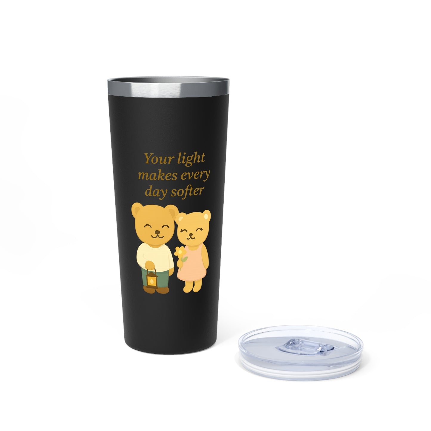 Cozy Bear Tumbler with Quote – Insulated Mug for Daily Inspiration