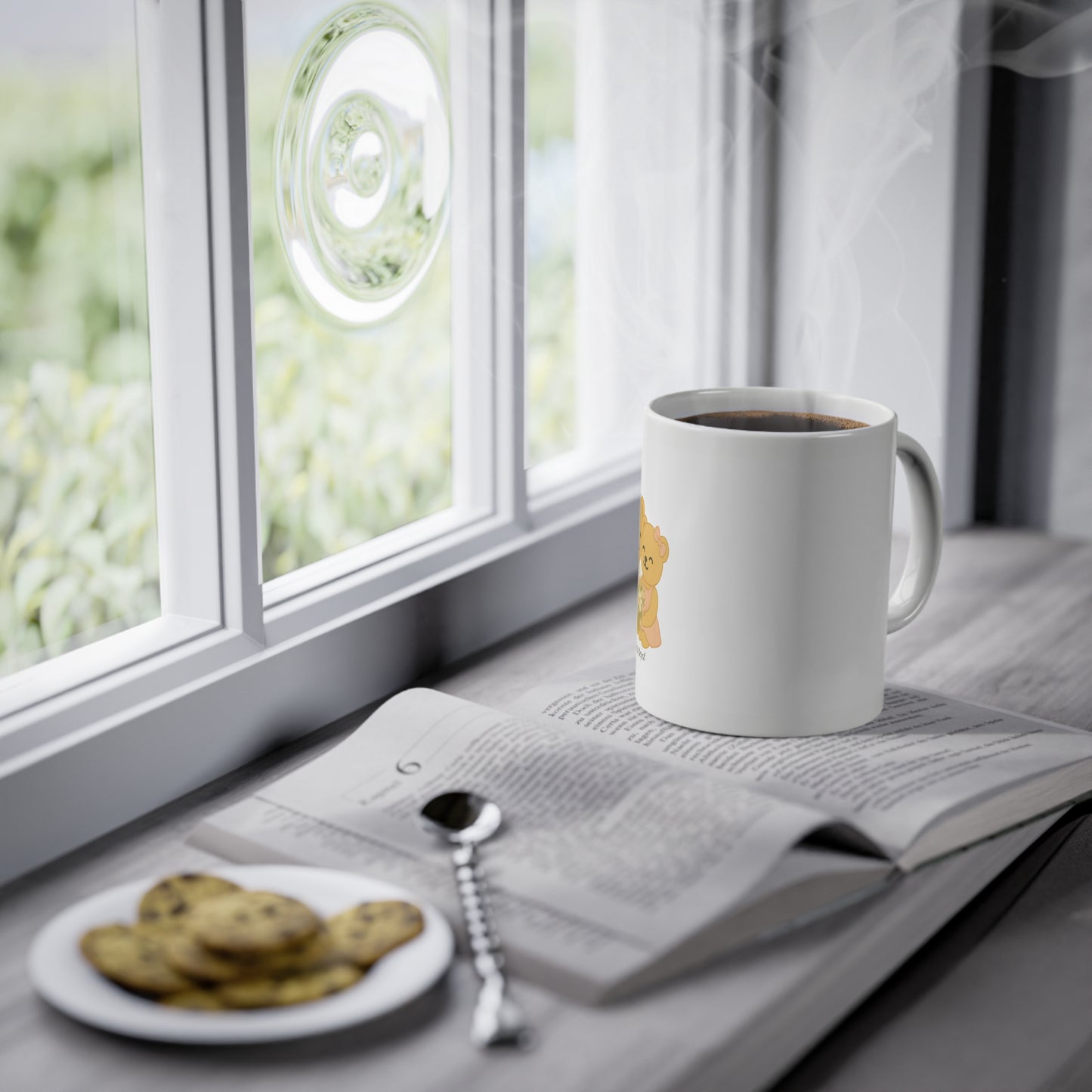 Cute Bear Couple Mug – Cozy Floral Coffee Cup Gift for Tea Lovers