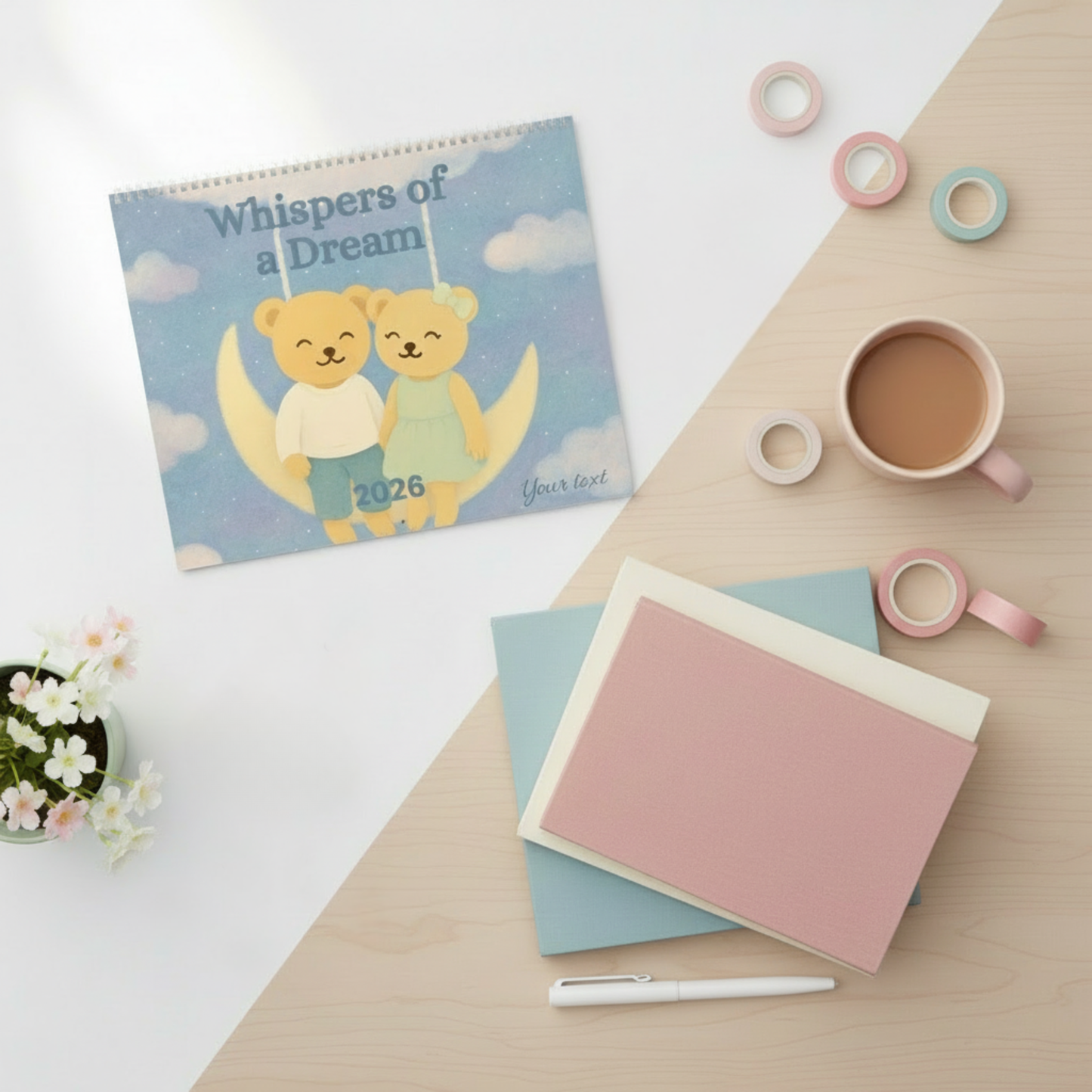 Whispers of a Dream 2026 Wall Calendar | Aimerish Inspirational Décor