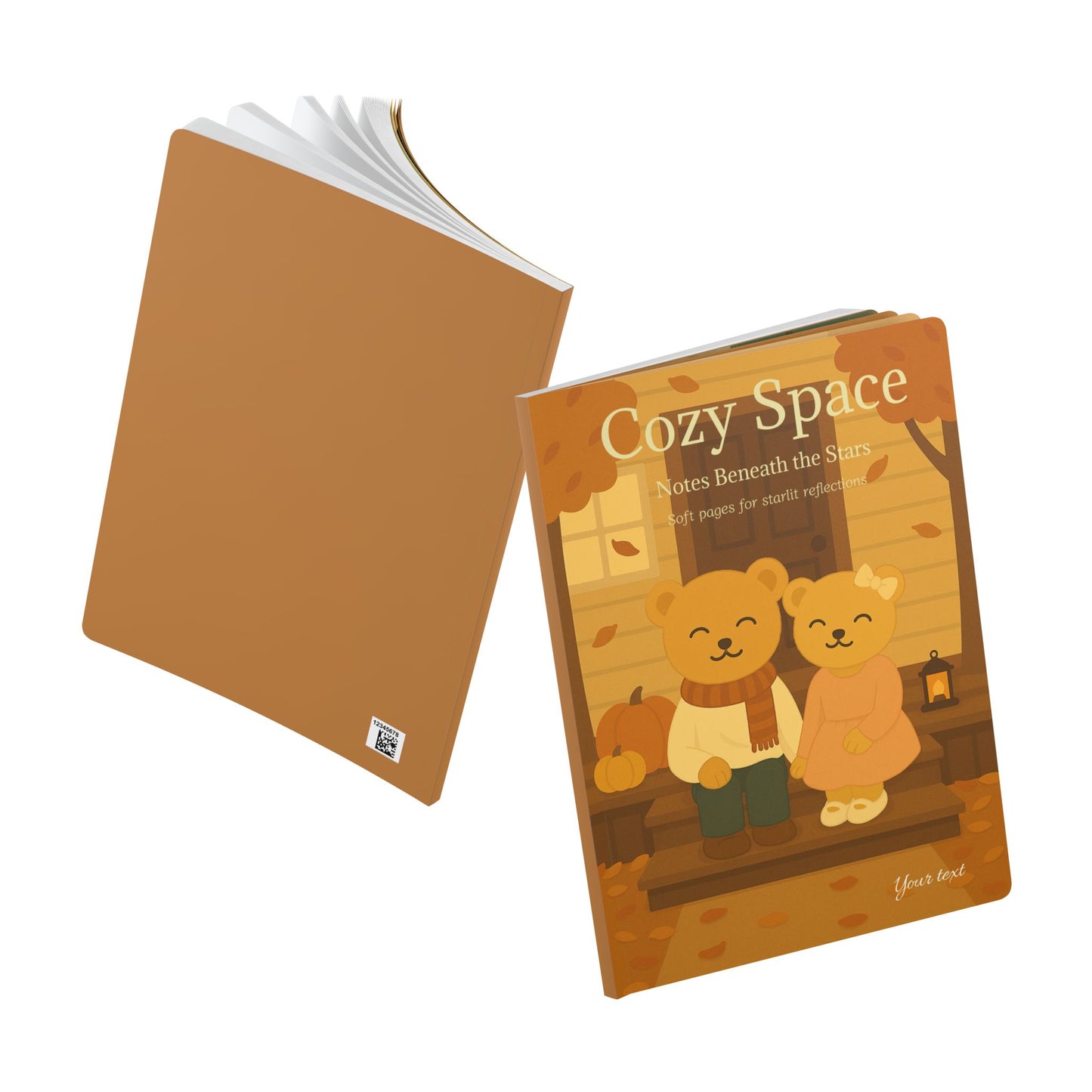 Cozy Space Journal with Quotes – Autumn Bear Design Writing Notebook