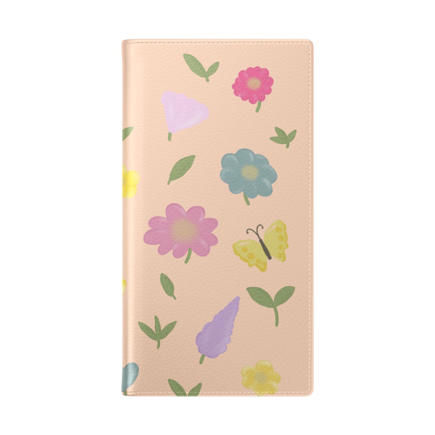 Floral Butterfly Flip Case - Vibrant Phone Wallet Cover for Nature Lovers