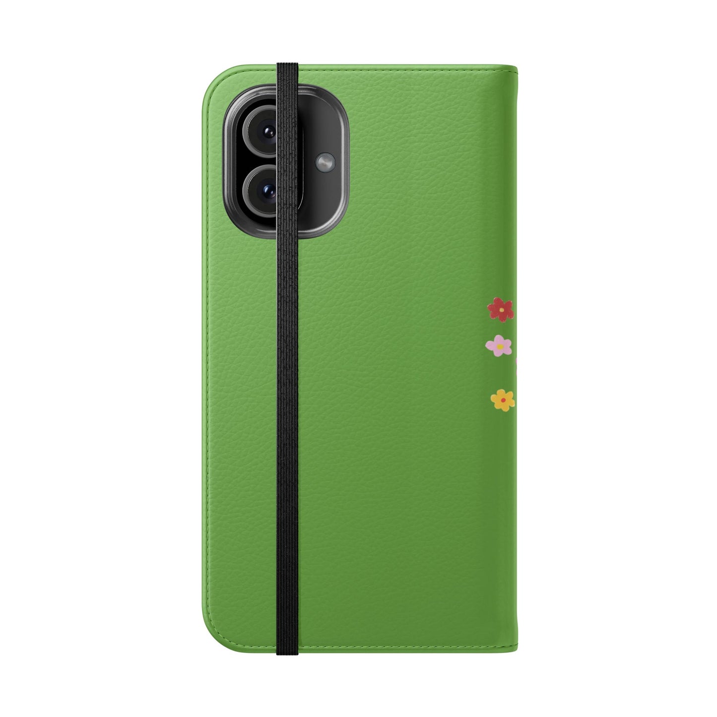 Lovely Day Flip Case for iPhone & Samsung - Cute Floral Bear Design (Green)