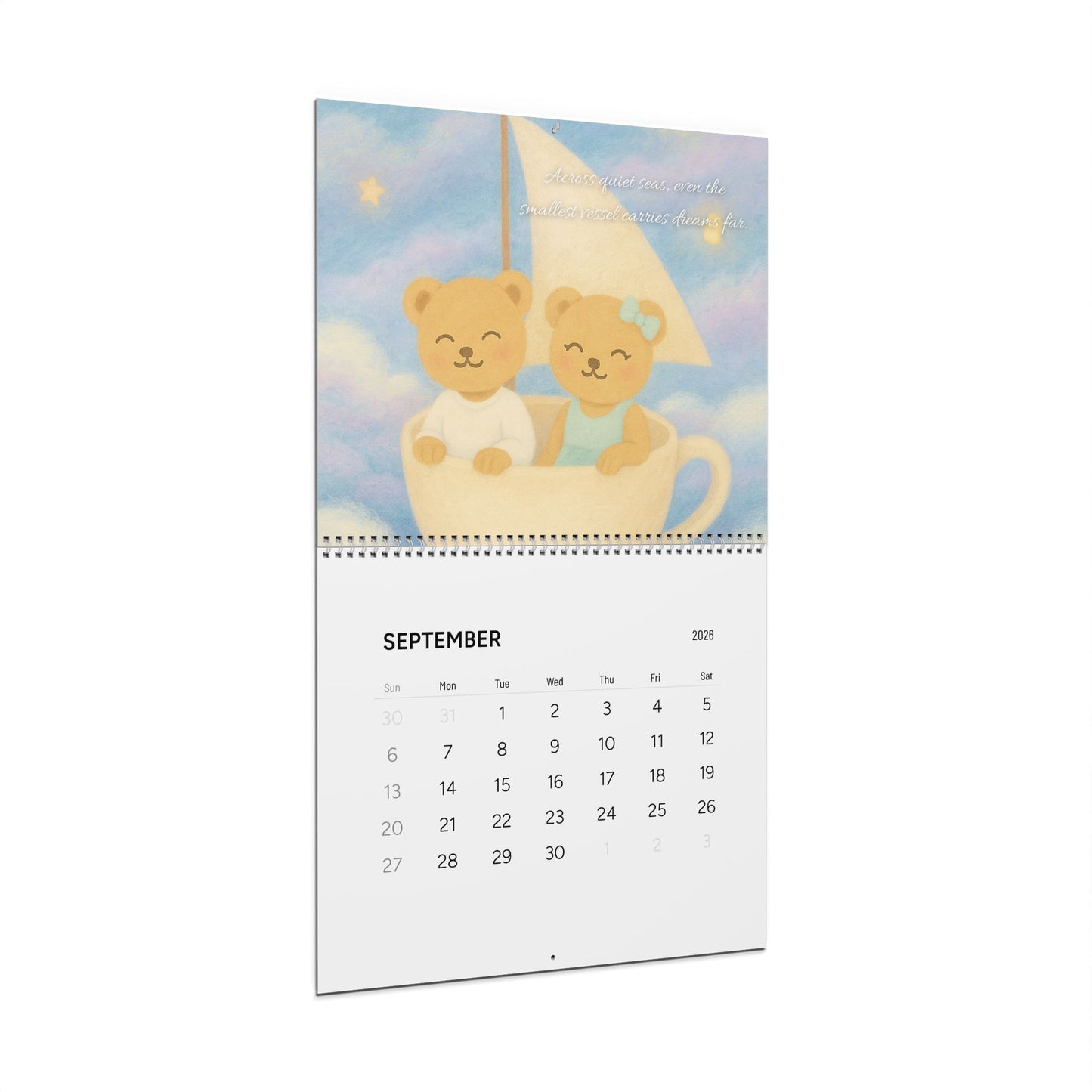 Whispers of a Dream 2026 Wall Calendar | Aimerish Inspirational Décor