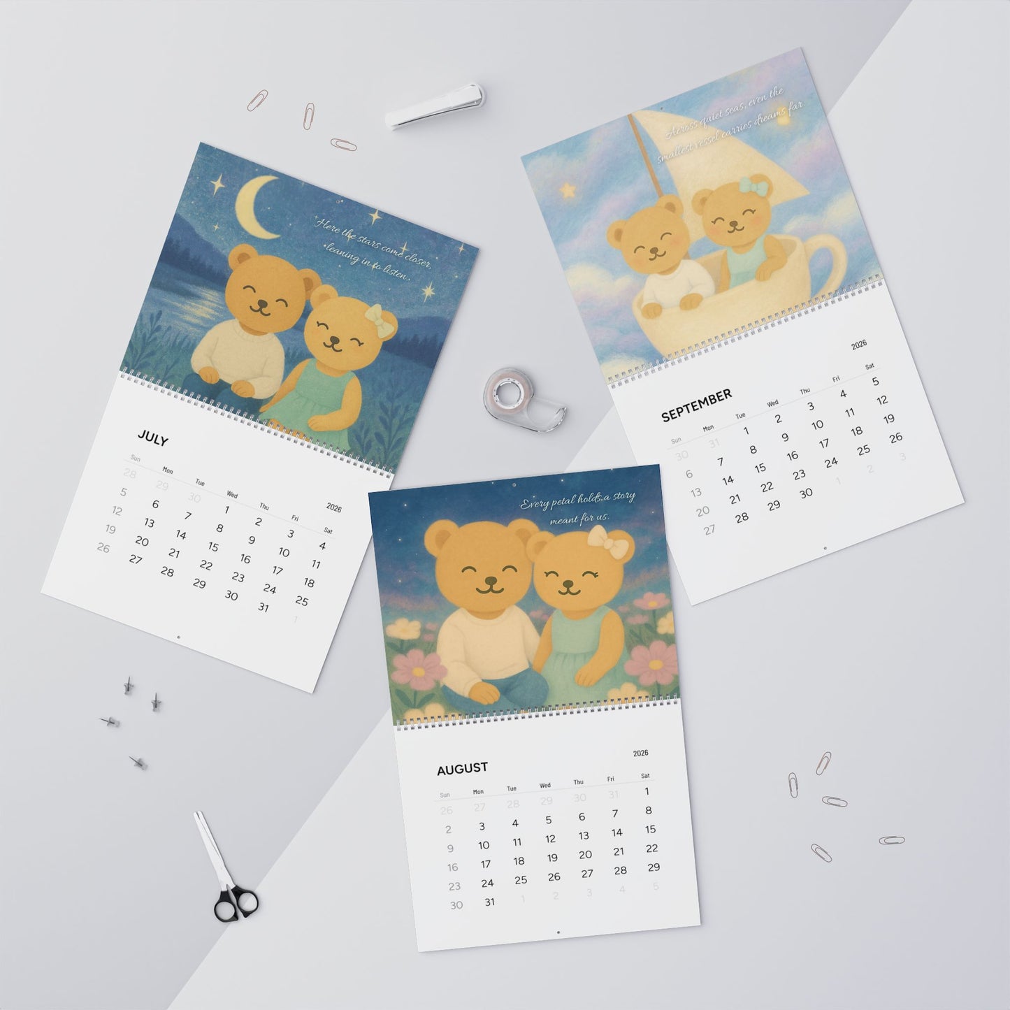 Whispers of a Dream 2026 Wall Calendar | Aimerish Inspirational Décor