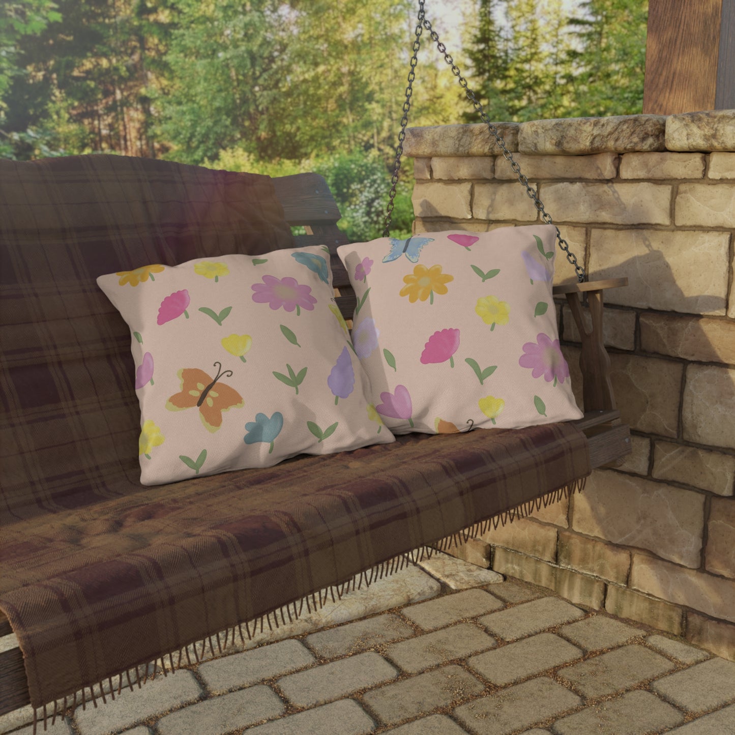 Colorful Floral Outdoor Pillows for Garden and Patio Decor
