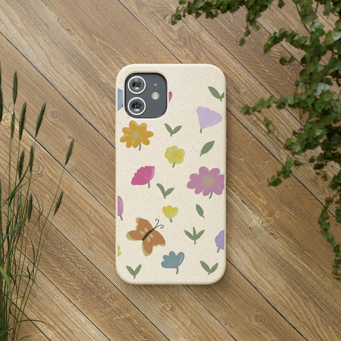 Eco-Friendly Floral iPhone Case - Biodegradable & Stylish