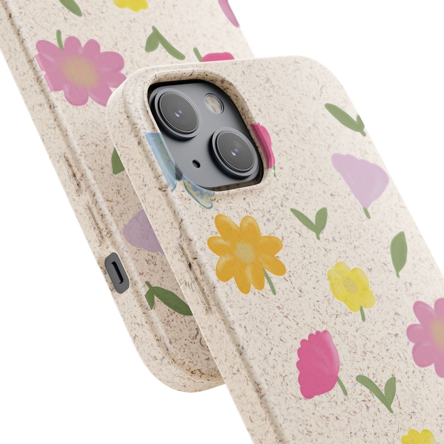 Eco-Friendly Floral iPhone Case - Biodegradable & Stylish
