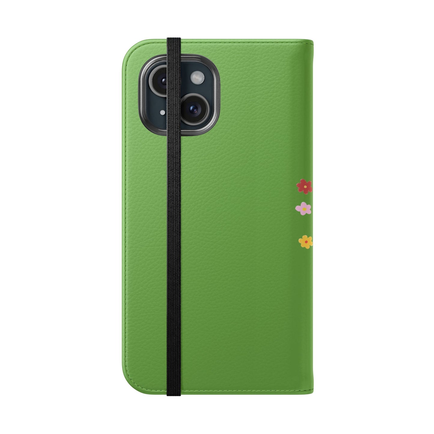 Lovely Day Flip Case for iPhone & Samsung - Cute Floral Bear Design (Green)
