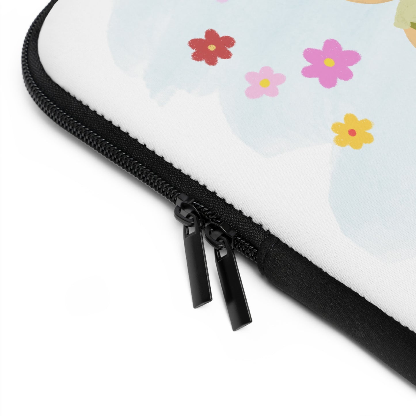 Cute Floral Bear Laptop Sleeve - "Have a Lovely Day"