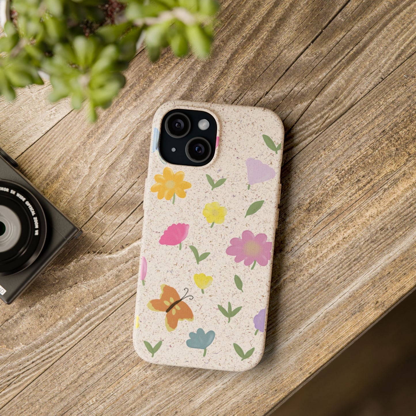 Eco-Friendly Floral iPhone Case - Biodegradable & Stylish