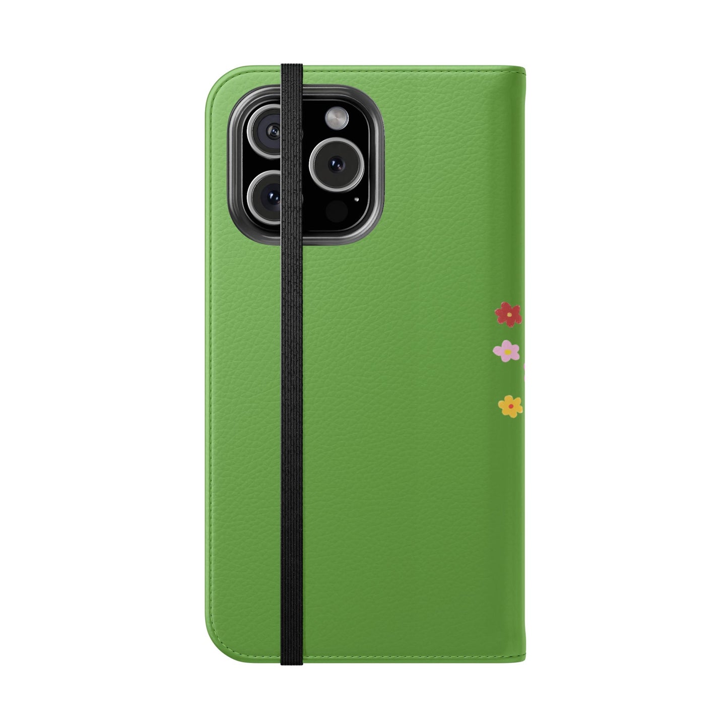Lovely Day Flip Case for iPhone & Samsung - Cute Floral Bear Design (Green)