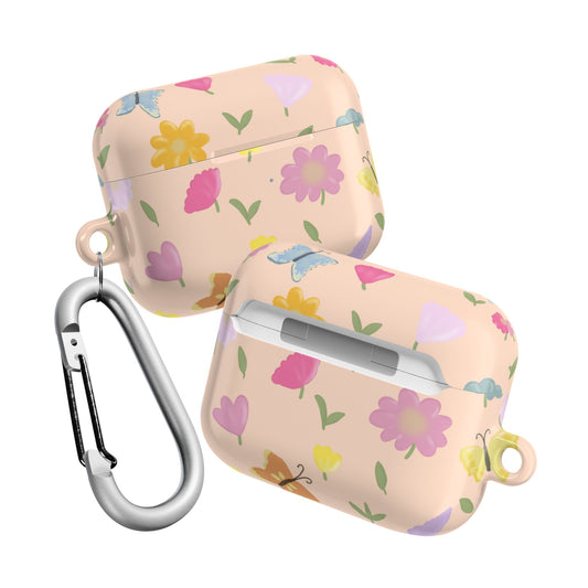Floral AirPod Case - Cute Flower Design for Spring & Everyday Use (Peach)
