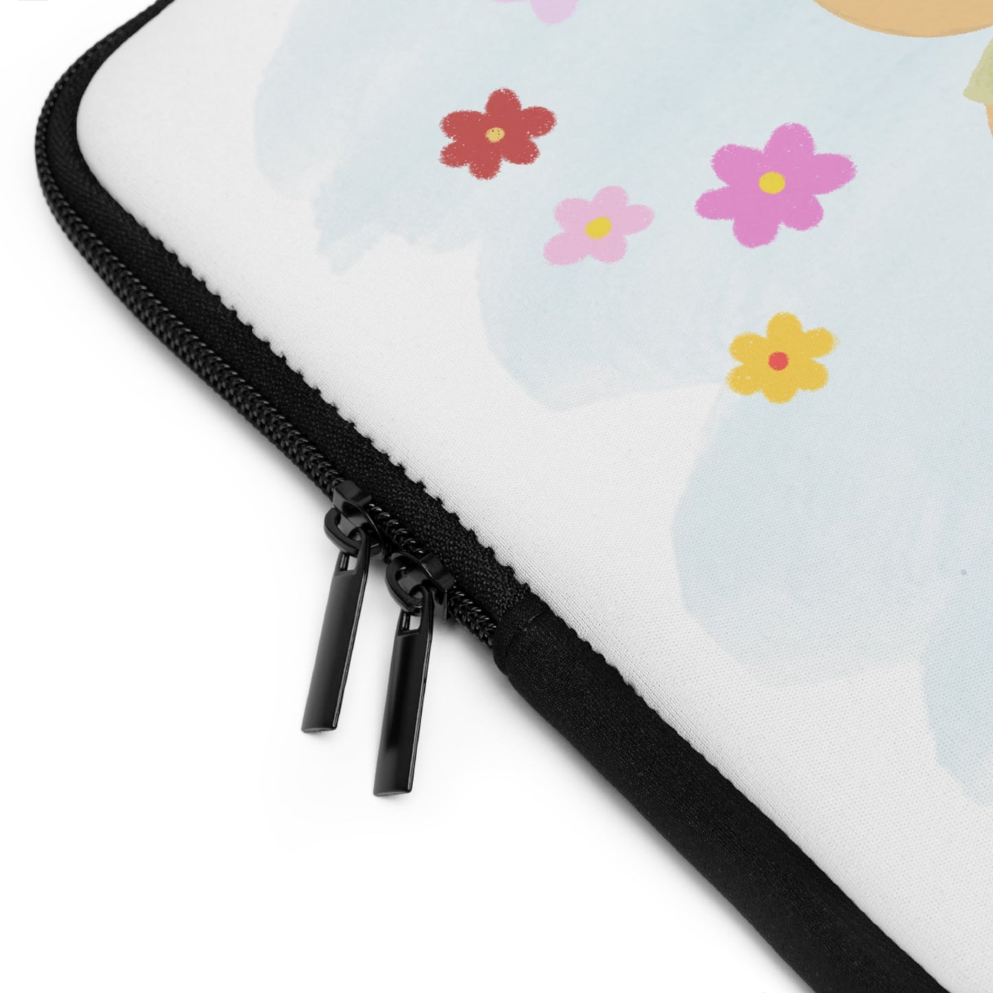 Cute Floral Bear Laptop Sleeve - "Have a Lovely Day"