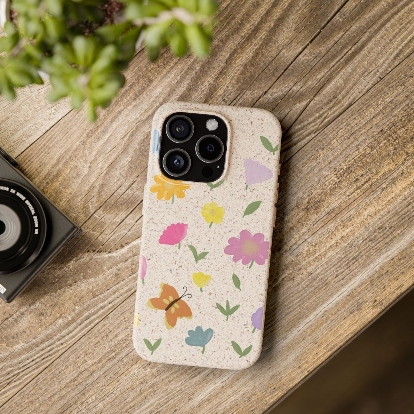 Eco-Friendly Floral iPhone Case - Biodegradable & Stylish