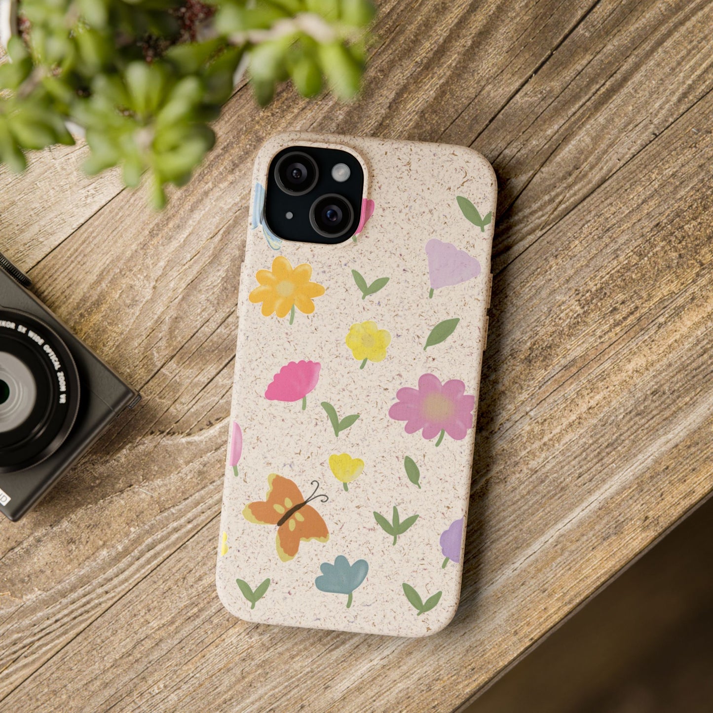 Eco-Friendly Floral iPhone Case - Biodegradable & Stylish