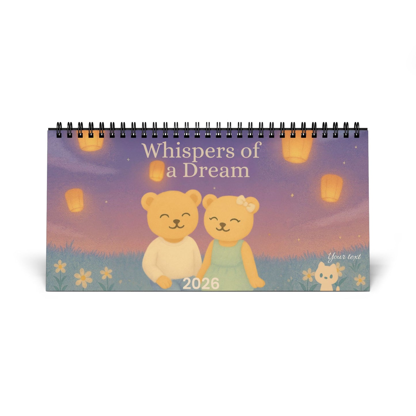 Whispers of a Dream 2026 Desk Calendar | Aimerish Inspirational Gift
