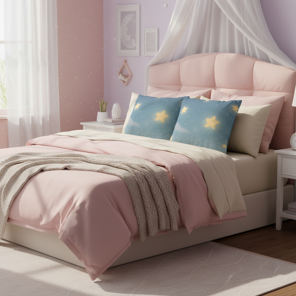 Whispers of a Dream Pillow Cover | Starry Night Cozy Cushion