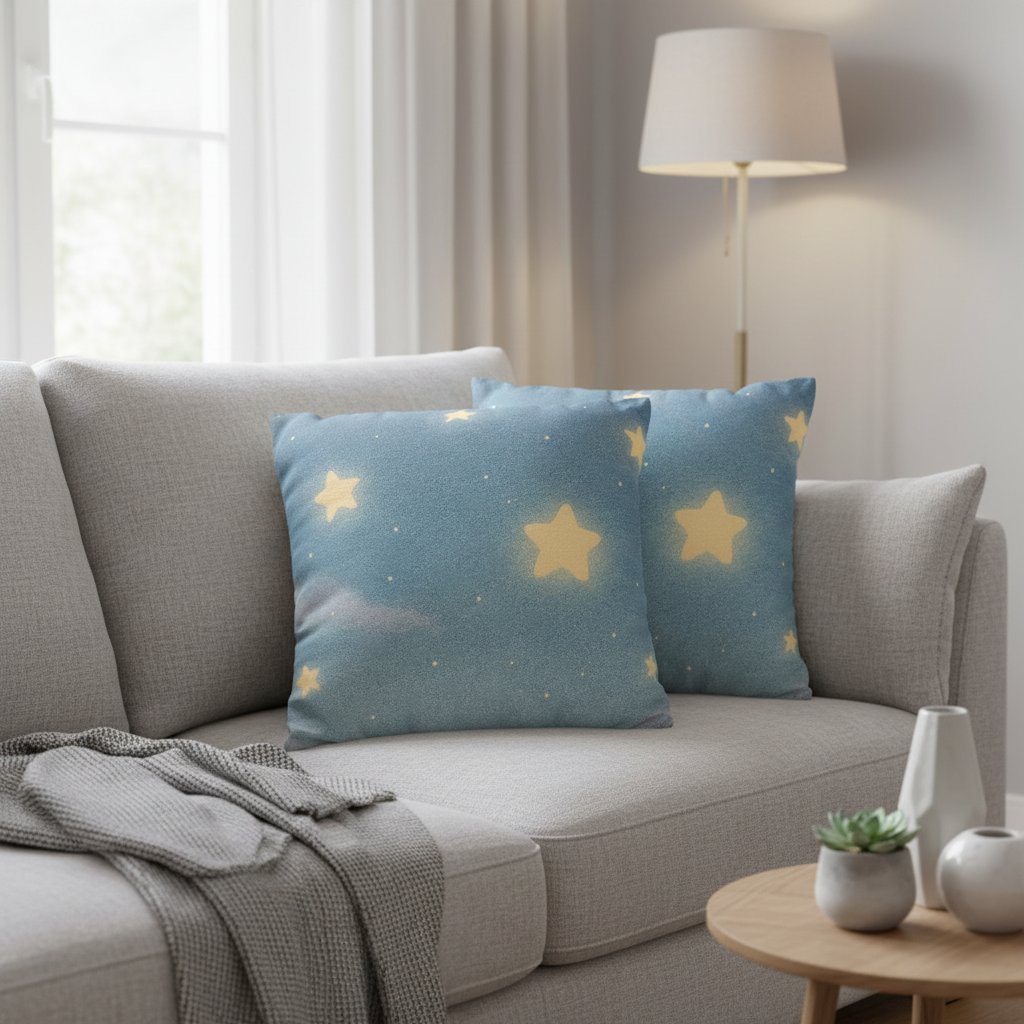 Whispers of a Dream Pillow Cover | Starry Night Cozy Cushion