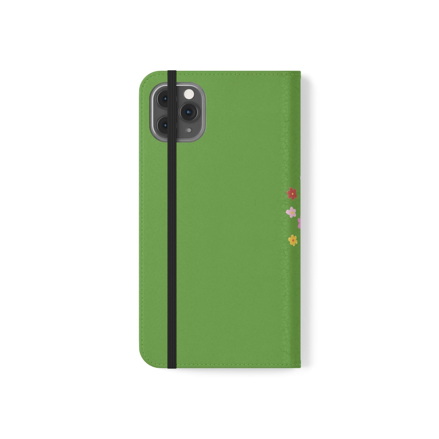 Lovely Day Flip Case for iPhone & Samsung - Cute Floral Bear Design (Green)
