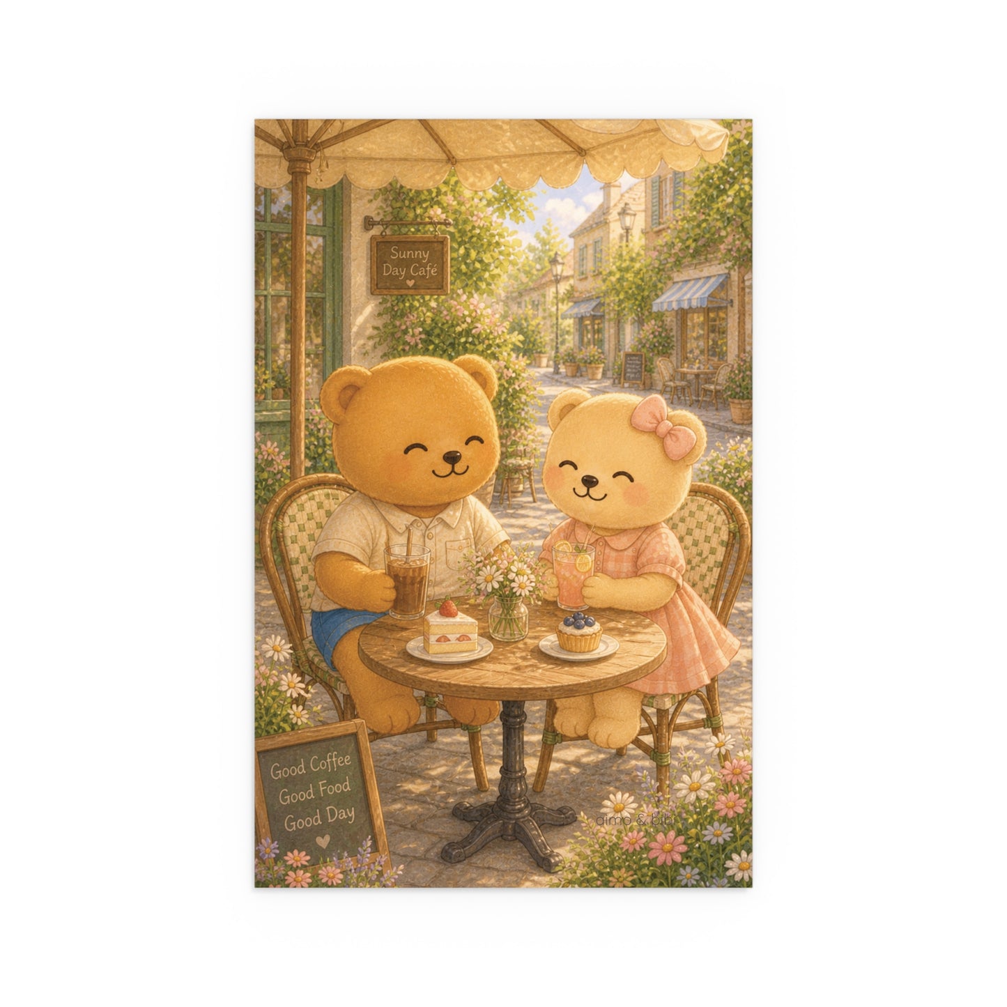 The Days We Keep Art Print | Cozy Summer Café Wall Decor