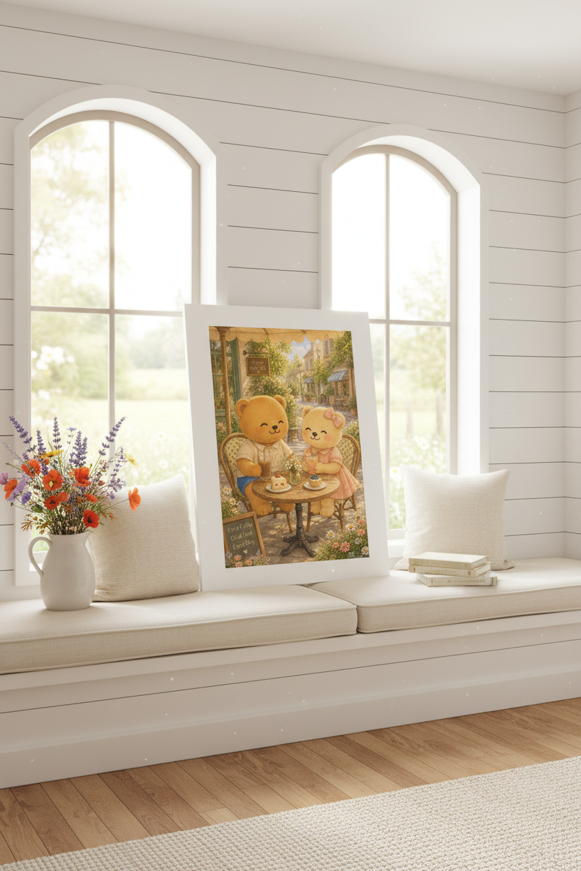 The Days We Keep Art Print | Cozy Summer Café Wall Decor