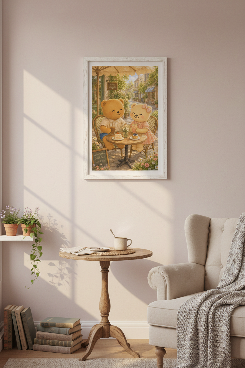 The Days We Keep Art Print | Cozy Summer Café Wall Decor