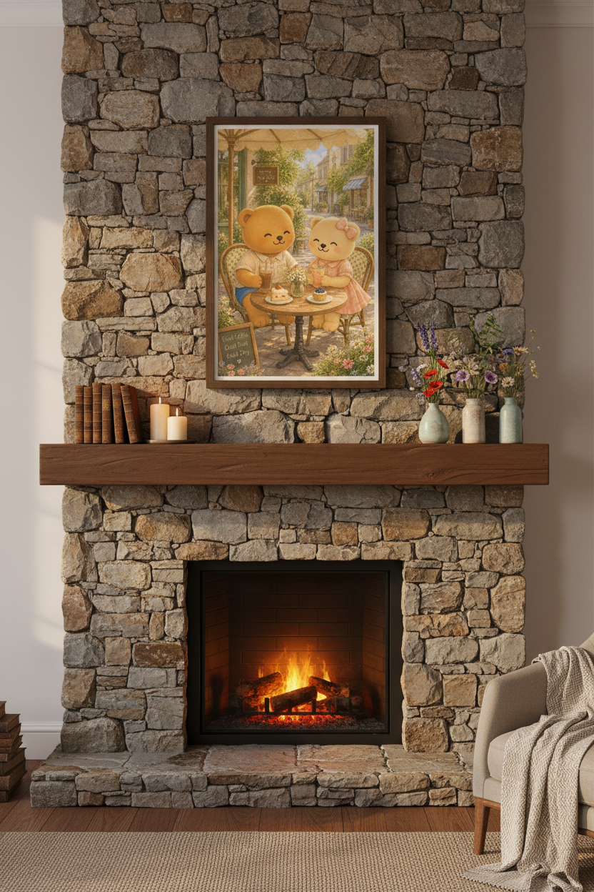 The Days We Keep Art Print | Cozy Summer Café Wall Decor