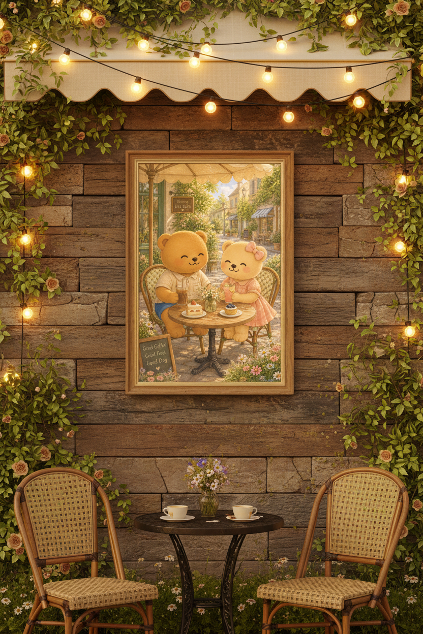 The Days We Keep Art Print | Cozy Summer Café Wall Decor