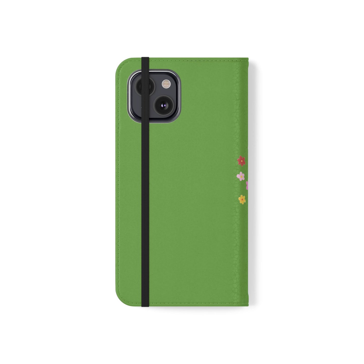 Lovely Day Flip Case for iPhone & Samsung - Cute Floral Bear Design (Green)